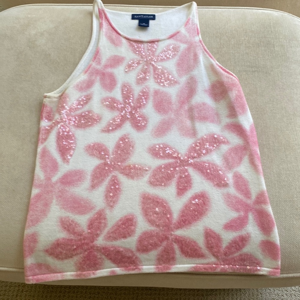 Ann Taylor sequined halter top